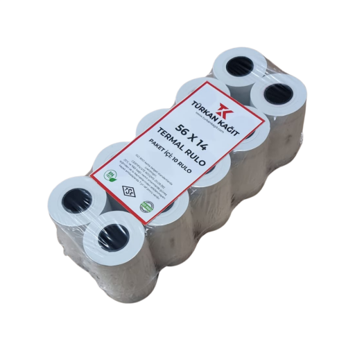 56x14 Termal Rulo Yazarkasa Pos Rulosu BPA Free TSE Belgeli