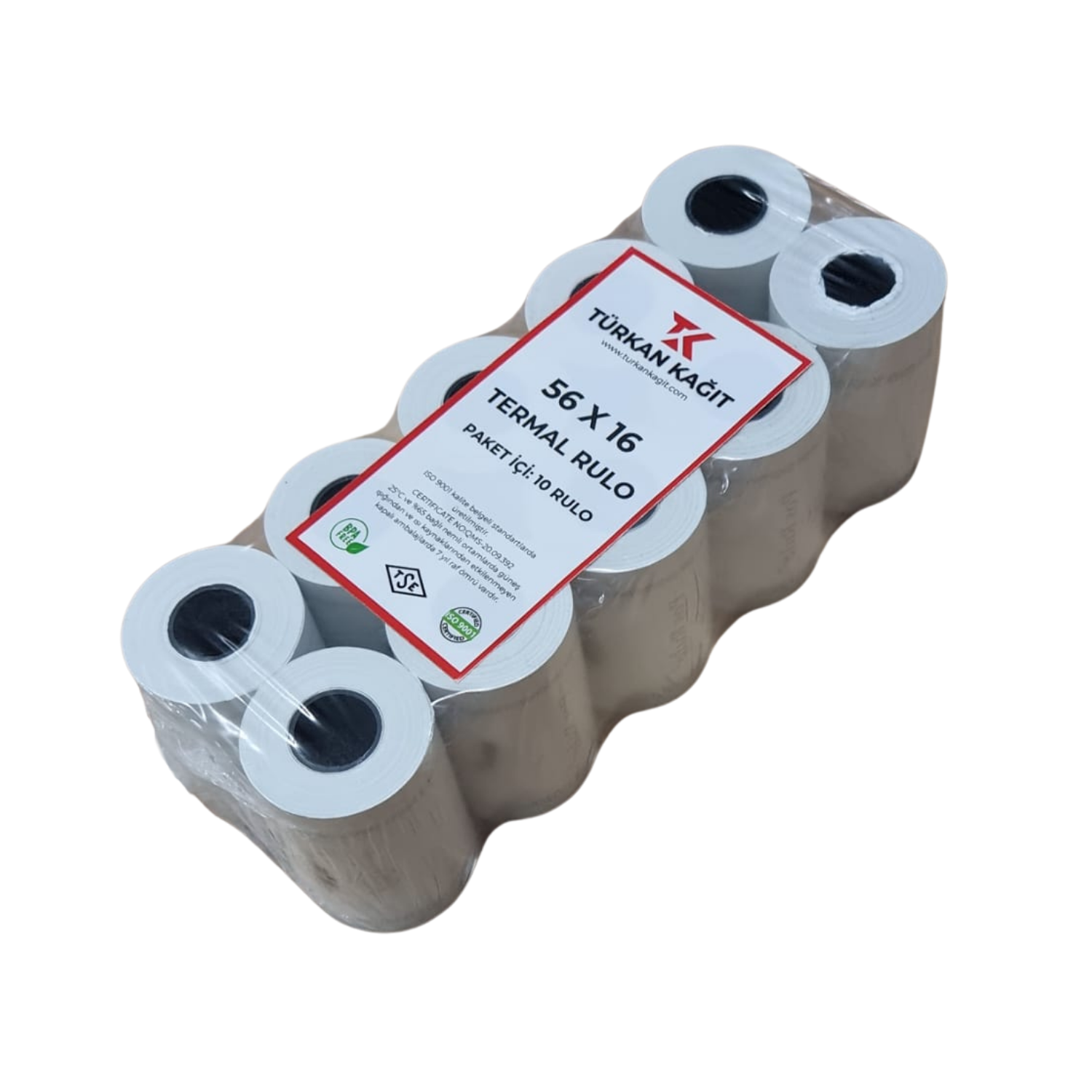 56x16 Termal Rulo Yazarkasa Pos Rulosu BPA Free TSE Belgeli
