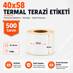 40x58 Terazi Etiketi 500 Sarım