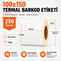 100x150 Termal Barkod Etiketi 250 Sarım