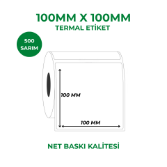 100x100 Termal Barkod Etiketi 500 Sarım