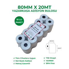 80x20 Termal Adisyon Rulosu
