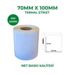 70x100 Termal Barkod Etiketi 500 Sarım