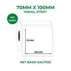 70x100 Termal Barkod Etiketi 500 Sarım