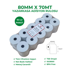 80x70 Termal Rulo 100 Adet 1 Koli