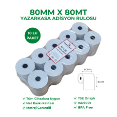 80x80 Termal Rulo 100 Adet 1 Koli